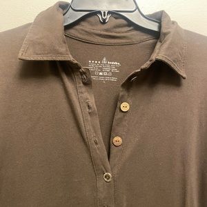 Neon Buddha dress - button down with long sleeve that can be buttoned up. Large